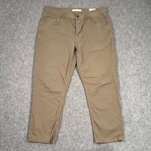 Billy Reid Brown Slim Cut Cotton Linen Blend 5-Pocket Pants Men's Size‎ 36x27